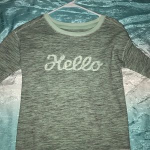 Teal embellished long sleeve